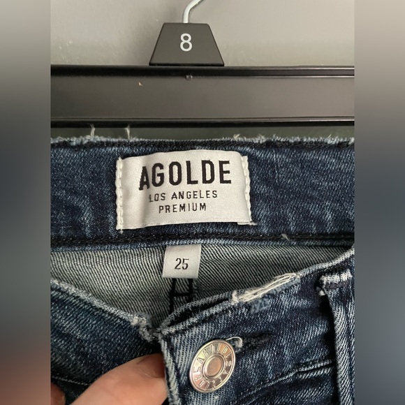 AGOLDE Sophie Ripped Distressed Crop Jeans Size 25 - Picture 3 of 5